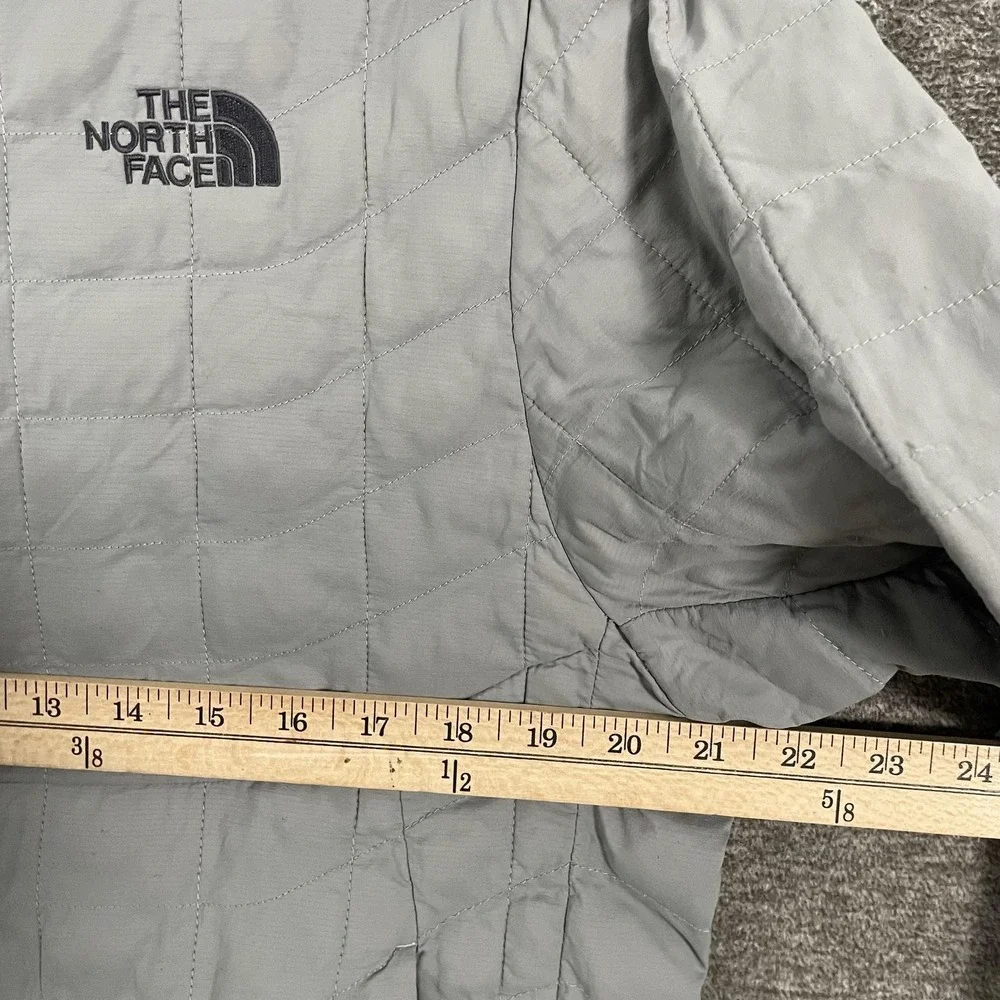 The North Face Jacket Mens Large Gray ThermoBall Puffer Insulated Zip READ